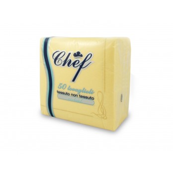 TOVAGLIOLO AIRLAID CHEF 40X40 CARTA A SECCO CHAMPAGNE 800PZ - 1