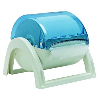DISPENSER PORTAROTOLO HACCP CHIUSO BIANCO DA MURO O TAVOLO - 1