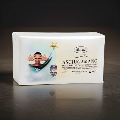 ASCIUGAMANI IN CARTA A SECCO 35X73CM 60PZ BIANCO PIEGATO SING. - 1
