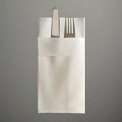 POCKET TOVAGLIOLO PORTAPOSATA AIRLAID 40X40 CARTA A SECCO CHAMPAGNE 25PZ - 1