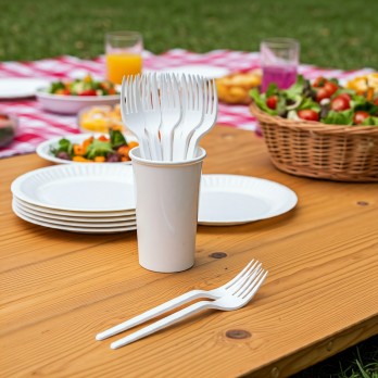 FORCHETTA COMPAT BIANCO 100PZ - 1
