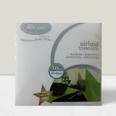 TOVAGLIOLO AIRLAID CHEF 40X40 CARTA A SECCO BIANCO 1000PZ - 3