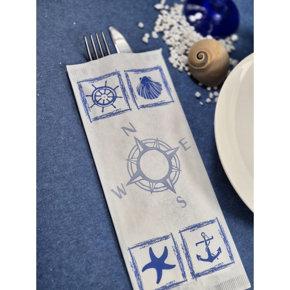 BUSTA PORTAPOSATE DECORO MARE CON TOV.38X38 2V 1000PZ - 1