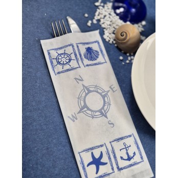 BUSTA PORTAPOSATE DECORO MARE CON TOV.38X38 2V 1000PZ - 1