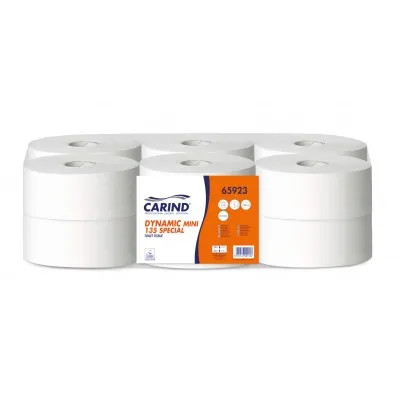 CARIND DYNAMIC MINI 135 CARTA IGiENICA MINI JUMBO 2V DEINK 12PZ - 1